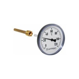Bimetall Thermometer mit Tauchhülse 1/2"" ag ø 100mm Länge 100mm 63696 - Afriso