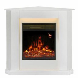 Elektrokamin 1000 / 2000 w mit Heizung, Kaminfeuer, Flammeneffekt, Fernbedienung, led Beleuchtung