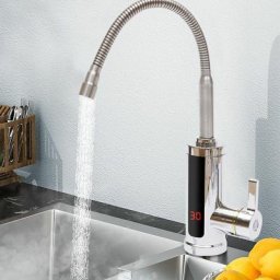 3KW Elektronisch Wasserfall Sofortheizhahn Wasserhahn Heizung Durchlauferhitzer 360°Rotation