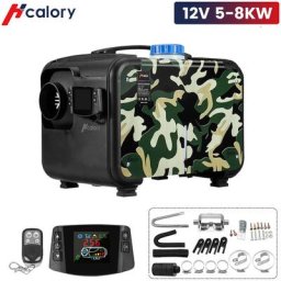 Hcalory - 12V 8000 Watt Standheizung All-in-One Diesel Luftheizung Einzelloch Dieselheizung Set mit
