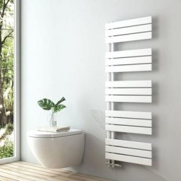 Badheizkörper Handtuchheizkörper Flach Paneel Heizkörper für Bad Seitenanschlusss Weiß 1320x500mm
