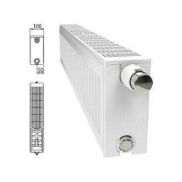 Premium Plinth Konvektor Typ 22, zweireihig zwei Konvektoren bh 200mm, bl 1600mm - Henrad