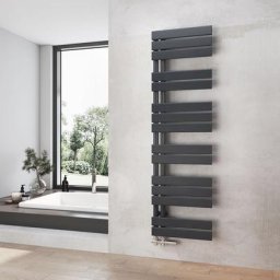 Badheizkörper Handtuchtrockner Heizung Bad Heizkörper Handtuchheizkörper Anthrazit 400 x 1380 mm