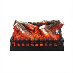 Elektrokamine Innenbereich Dekorativ mit Holzfeuer-Effekt Tragbares Kekai Utah 47.5x22x27.64 cm