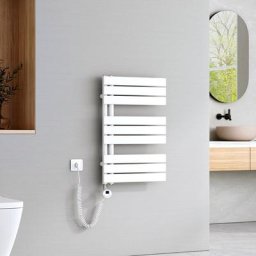 Badheizkörper Elektrisch mit Thermostat, Handtuchheizkörper Elektrisch Panel Handtuchhalter