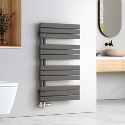 Badheizkörper Anthrazit Flach 1041x600 mm, Handtuchwärmer für Badezimmer Handtuchtrockner, Panel