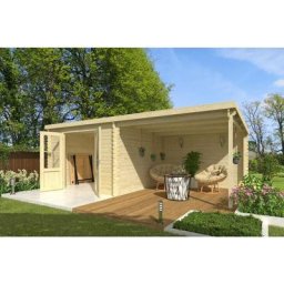 28 mm Gartenhaus Amsterdam 2 ca. 600x300 cm unbehandelt