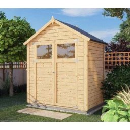 Alpholz - Gerätehaus Alisha aus Fichten-Holz Gartenhaus mit 14mm Wandstärke Holzhaus inklusive