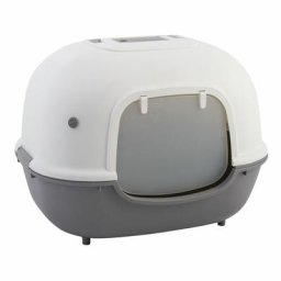 Geschlossene Katzentoilette aus Kunststoff mit Schaufel, Desodorierungsfilter, Klapptür, L40 x B51