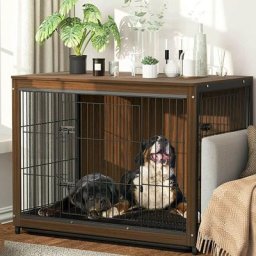BingoPaw Holz Hundekäfig für Zuhause, Hundekäfig XXL Hundebox große Hunde - Indoor Hundehütte mit