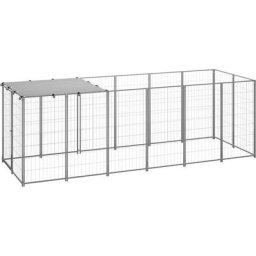 Vidaxl - Hundezwinger Silbern 330x110x110 cm Stahl Silber