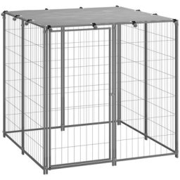 Vidaxl - Hundezwinger Silbern 110x110x110 cm Stahl Silber
