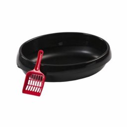 Tablett, Ständer, Katzentoilette, Abnehmbarer Rand, Glatte Innenseite, Kompakt, Inklusive Schaufel,