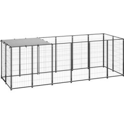 Vidaxl - Hundezwinger Schwarz 330x110x110 cm Stahl Schwarz