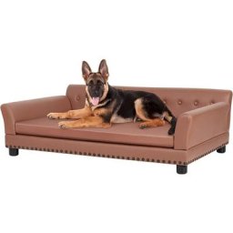 Hundesofa XXL für Große Hunde, Luxus Hundecouch aus atmungsaktivem wasserdichtem Leder, Mordern