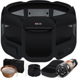 LOVPET® Welpenlaufstall Tierlaufstall Faltbar für Kleintiere Hunde, Katzen Inkl. Hundenapf