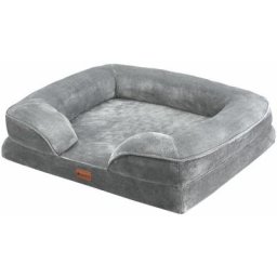 Juskys Hundebett Sheena M - 72 x 60 x 17 cm - orthopädisch, waschbar & rutschfest – Hundesofa