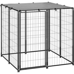 Vidaxl - Hundezwinger 110x110x110 cm Stahl Schwarz Schwarz