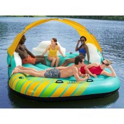 Bestway 5-Personen-Badeinsel Sunny Lounge aufblasbar mit Dach 291x265x83cm