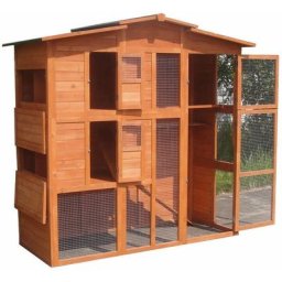 Mucola - Hühnerstall Hasenstall Kaninchenstall Freilauf Holz Käfig Stall Hasenkäfig Haus