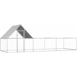 Vidaxl - Hühnerstall 6x2x2 m Verzinkter Stahl Silber