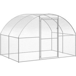Outdoor-Hühnerstall 3x2x2 m Verzinkter Stahl vidaXL - Silber