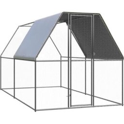 Vidaxl - Outdoor-Hühnerkäfig 2x4x2 m Verzinkter Stahl Silber