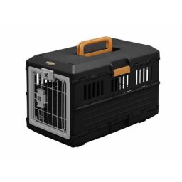 Kiste, Käfig, zusammenklappbare Transportbox mit Türen, stabilen Griffen und Sicherheitsriegel, B55