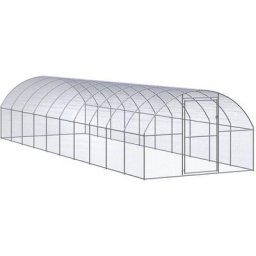 Vidaxl - Outdoor-Hühnerstall 3x10x2 m Verzinkter Stahl Silber