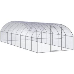 Vidaxl - Outdoor-Hühnerstall 3x8x2 m Verzinkter Stahl Silber
