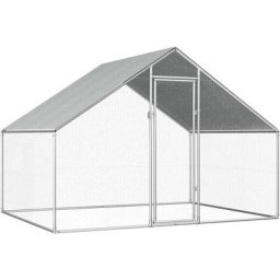 Vidaxl - Outdoor-Hühnerkäfig 2,75x2x1,92 m Verzinkter Stahl Silber