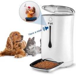 Futterautomat für Hunde und Katze, 7L Automatischer Futterspender Fressnapf mit Timer/Tonaufnahme