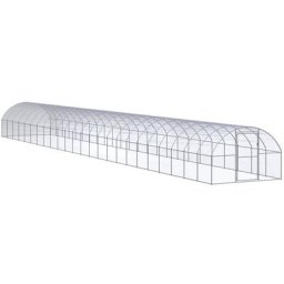 Vidaxl - Outdoor-Hühnerstall 3x24x2 m Verzinkter Stahl Silber