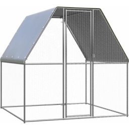 Vidaxl - Outdoor-Hühnerkäfig 2x2x2 m Verzinkter Stahl Silber