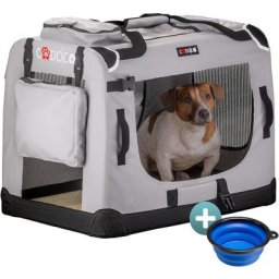 CADOCA® Hundetransportbox faltbar Katzentransportbox Transportbox Autobox Hundebox Box versch.