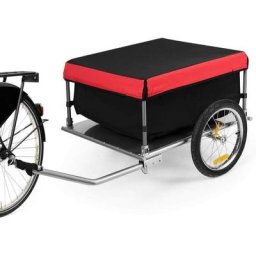 Fahrradanhaenger aus Stahlrohr, Faltbarer Lastenanhaenger, Transportanhaenger mit Abnehmbarer