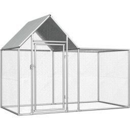 Vidaxl - Hühnerstall 2x1x1,5 m Verzinkter Stahl Silber
