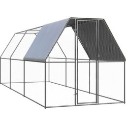 Vidaxl - Outdoor-Hühnerkäfig 2x6x2 m Verzinkter Stahl Silber