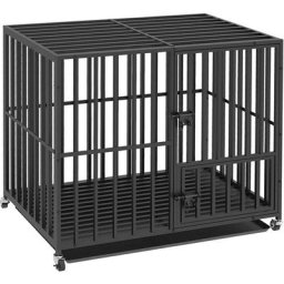 Hundetransportkäfig Tiertransportbox Schwerlast Hundekäfig: Auto Hundebox Mittlere Hunde,