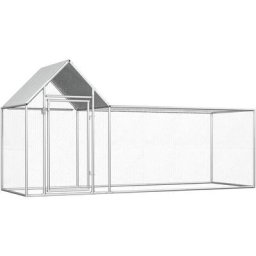 Vidaxl - Hühnerstall 3x1x1,5 m Verzinkter Stahl Silber