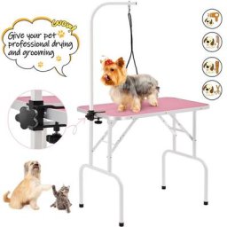 Hundepflegetisch, Trimmtisch für Hunde, Hundefriseur Tisch, Hunde Badetisch, Pudel Fellpflege, Hund