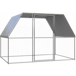 Vidaxl - Outdoor-Hühnerkäfig 3x2x2 m Verzinkter Stahl Silber