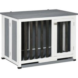 Hundehütte Tannenholz Faltbarer Hundekäfig Hundehaus mit Fenster Transportbox Transportkäfig
