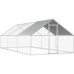 Vidaxl - Outdoor-Hühnerkäfig 2,75x6x1,92 m Verzinkter Stahl Silber