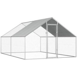 Vidaxl - Outdoor-Hühnerkäfig 2,75x4x1,92 m Verzinkter Stahl Silber