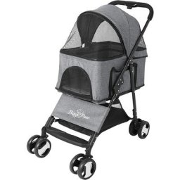 Hundebuggy Hundewagen vierrädrige Buggy bis 20kg klappbar abnehmbar Haustier-Buggy Katzenbuggy