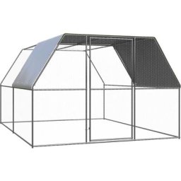 Vidaxl - Outdoor-Hühnerkäfig 3x4x2 m Verzinkter Stahl Silber