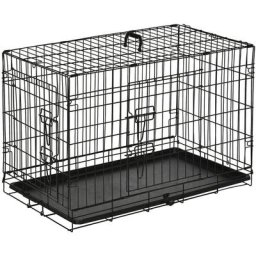 Hundekäfig Transportkäfig Drahtkäfig mit Gitter Hundebox Transportbox Kleintierkäfig Reisebox