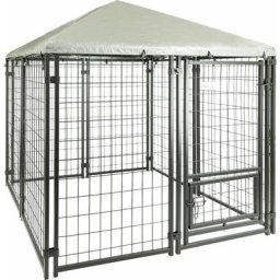 Maxxpet - Hundekäfig - Hundekabel - Sonnenschutz - 142 x 142 x 153 cm - Schwarz