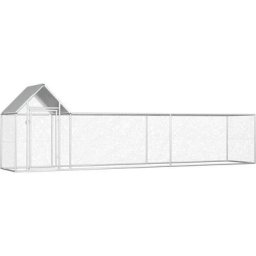 Hühnerstall 5x1x1,5 m Verzinkter Stahl vidaXL - Silber